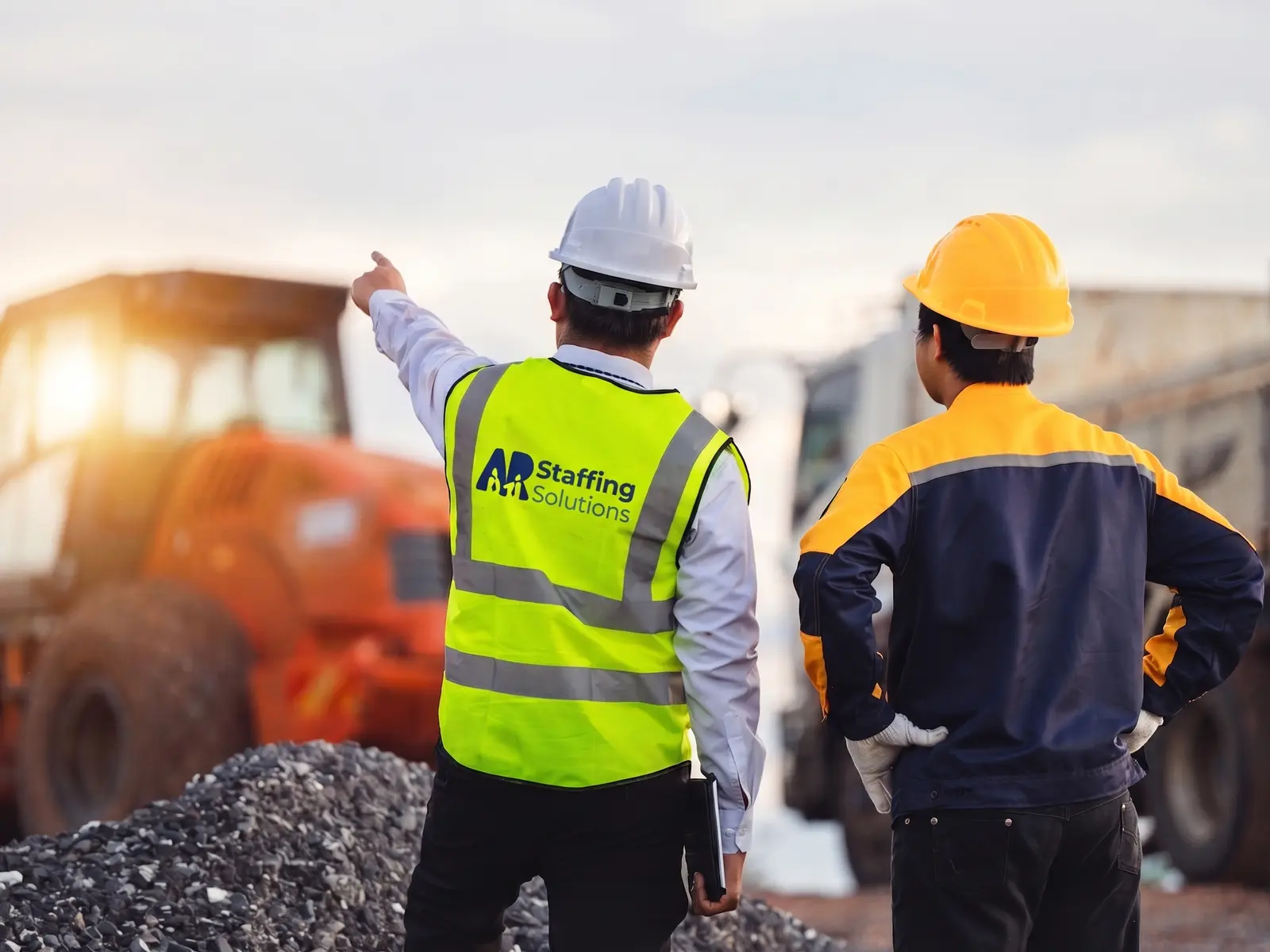 Construction crew working on a building site